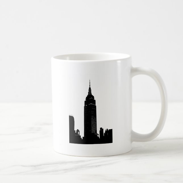 Black & White Pop Art New York Coffee Mug (Right)