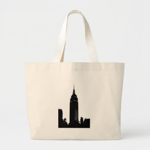 Black & White Pop Art New York Large Tote Bag