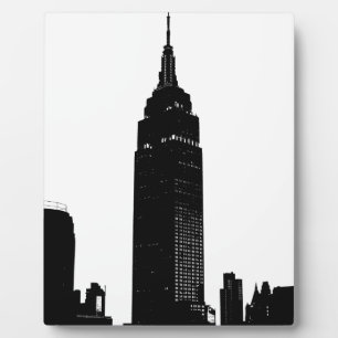 Black & White Pop Art New York Plaque