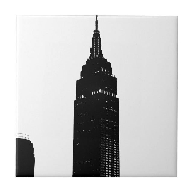 Black & White Pop Art New York Tile (Front)