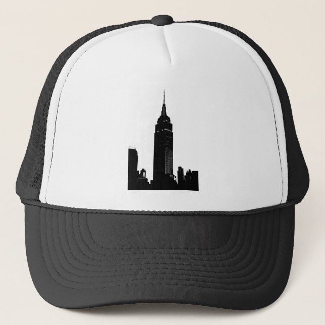 Black & White Pop Art New York Trucker Hat (Front)