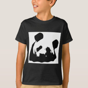 Black White Pop Art Panda T-Shirt