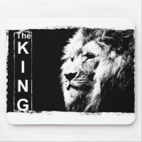 Black & White Pop Art Picture Template Lion Head