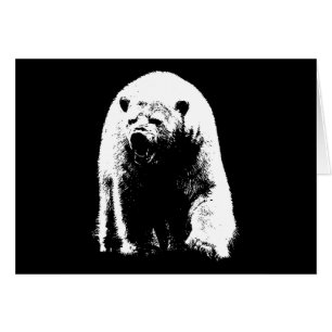 Black & White Pop Art Polar Bear