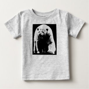 Black & White Pop Art Polar Bear Baby T-Shirt