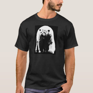 Black & White Pop Art Polar Bear T-Shirt