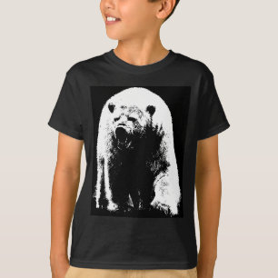 Black & White Pop Art Polar Bear T-Shirt