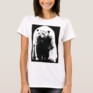 Black & White Pop Art Polar Bear T-Shirt