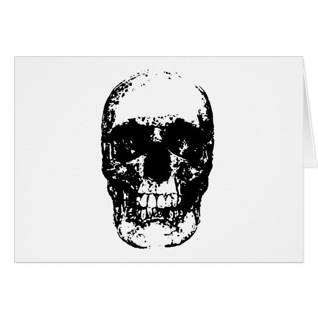 Black & White Pop Art Skull (Front Horizontal)