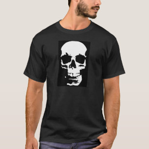 Black & White Pop Art Skull Stylish Cool T-Shirt