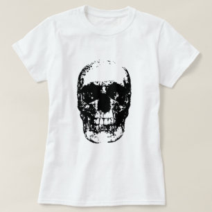 Black & White Pop Art Skull T-Shirt