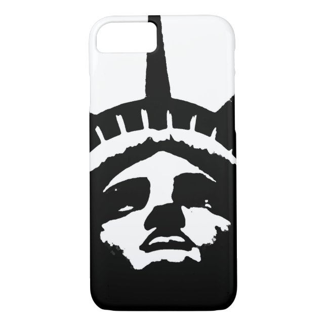 Black White Pop Art Statue Liberty iPhone 7 Case (Back)