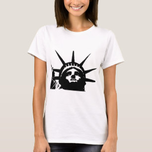 Black & White Pop Art Statue of Liberty T-Shirt