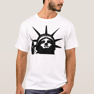 Black & White Pop Art Statue of Liberty T-Shirt