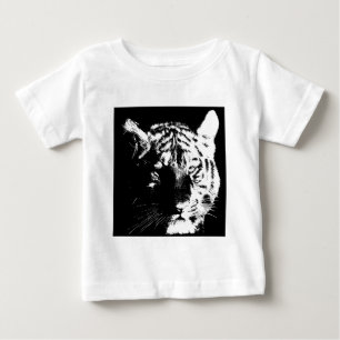 Black & White Pop Art Tiger Baby T-Shirt