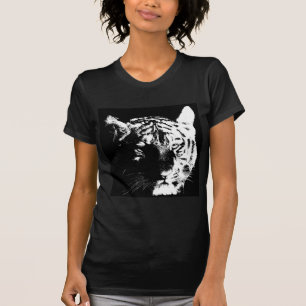 Black & White Pop Art Tiger T-Shirt