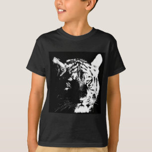 Black & White Pop Art Tiger T-Shirt