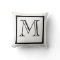 Black & White Positive Negative Monogrammed Pillow