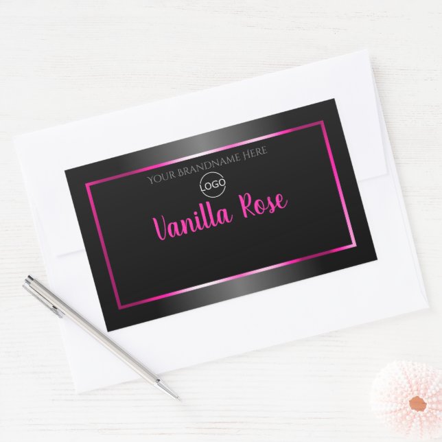 Black White Product Labels Glamour Pink Frame Logo (Envelope)