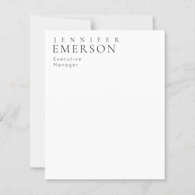 Black white professional minimalist modern plain  (Front)
