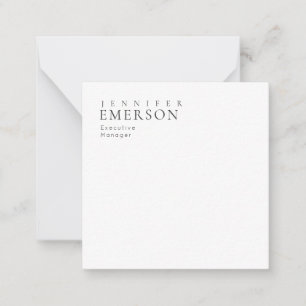 Black white professional minimalist modern plain card