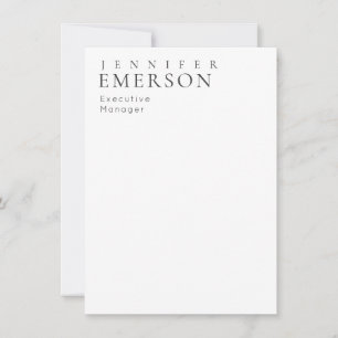 Black white professional minimalist modern plain card