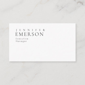 Black white professional minimalist modern plain enclosure card