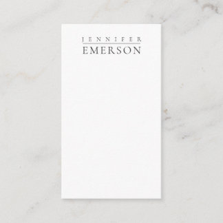 Black white professional minimalist modern plain enclosure card
