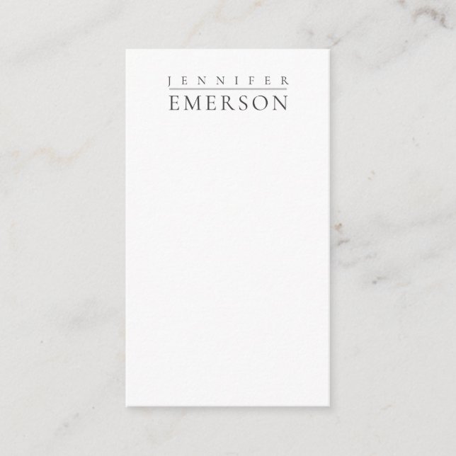 Black white professional minimalist modern plain  enclosure card (Front)