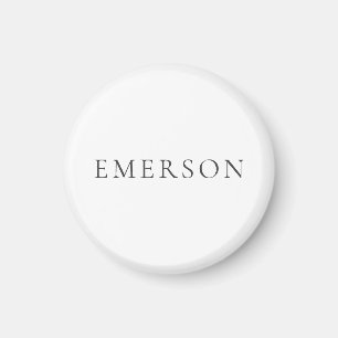 Black white professional minimalist modern plain magnet