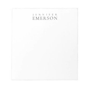 Black white professional minimalist modern plain notepad