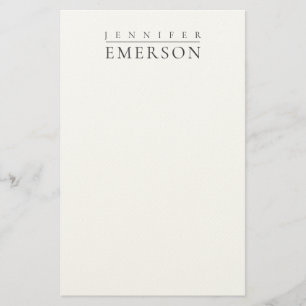Black white professional minimalist modern plain  stationery