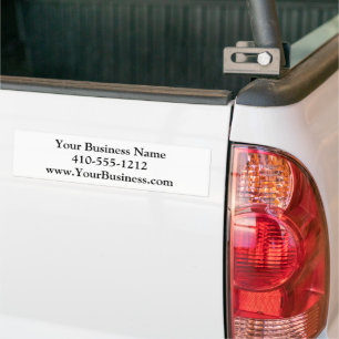 Black White Professional Small Business Marketing Bumper Sticker