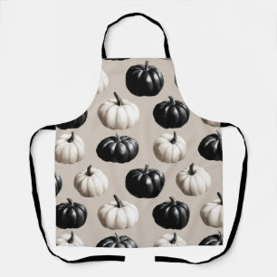 Black & White Pumpkin Fall Design Apron