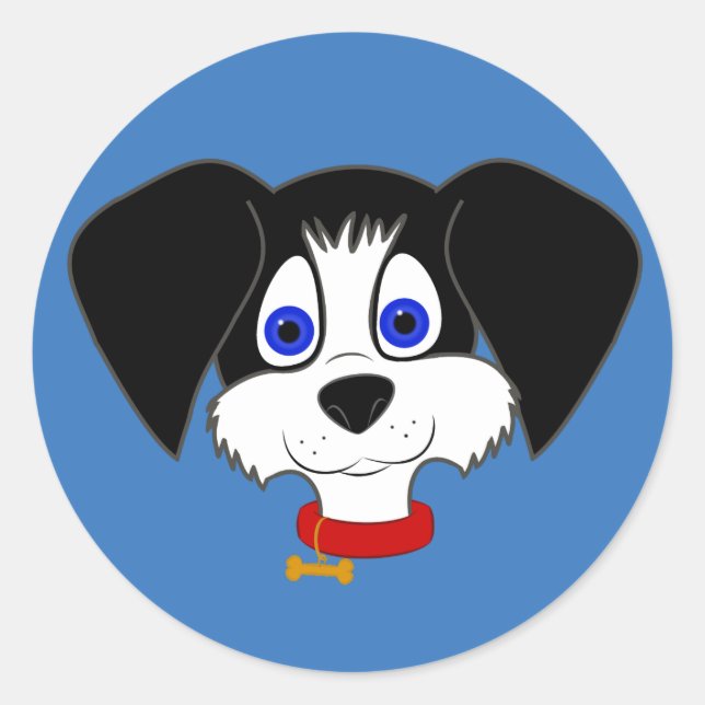 Black & White Puppy Stickers (Front)