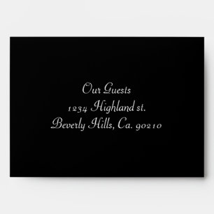 Black White Purple Draped Polka Dots Size A7 Envelopes