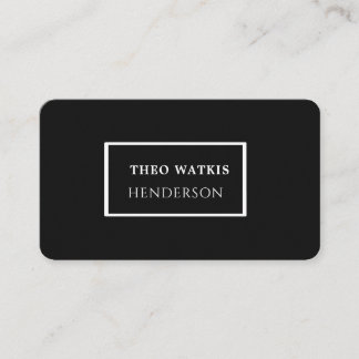 Black white qr cod edit business card
