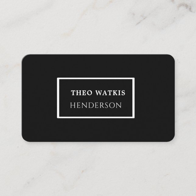 Black white qr cod edit business card (Front)