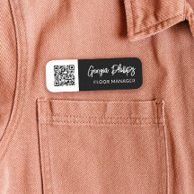 Black & White QR Code Brush Script