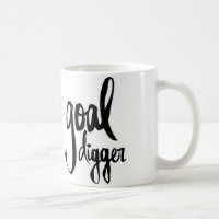 Black White Quote Mug Brushstroke Goal Digger Boss