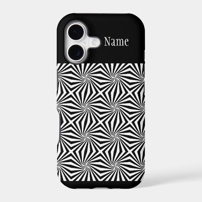 Black White Radiating Pattern Thunder_Cove (Back)
