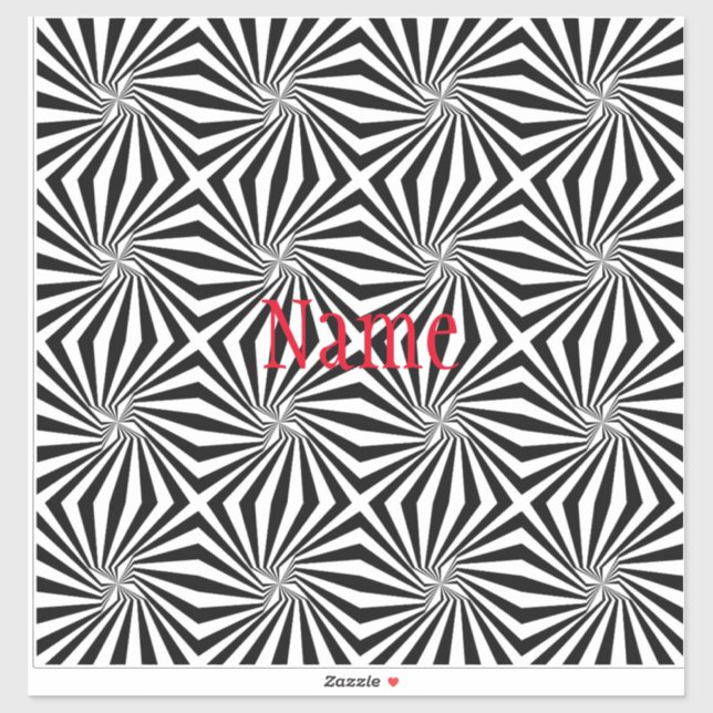 Black White Radiating Pattern Thunder_Cove (Sheet)