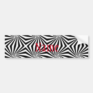 Black White Radiating Pattern Thunder_Cove Bumper Sticker