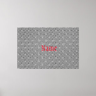 Black White Radiating Pattern Thunder_Cove Canvas Print