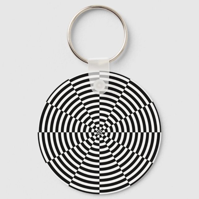 Black & White Radiation by Kenneth Yoncich Key Ring (Front)