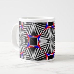 Black & White Radiation by Kenneth Yoncich Large Coffee Mug