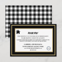  Black & White Real Estate Broker Agent Customer 