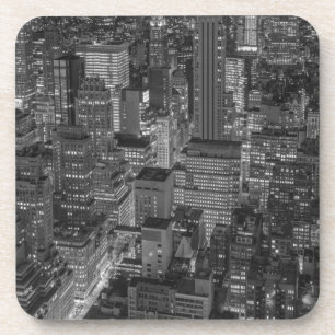 Black White Red New York City Skyline Coaster