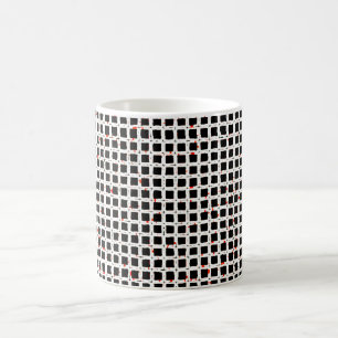Black White Red Pattern Chic Coffee Mug