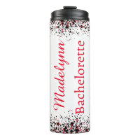 Black & White & Red Personalised Bridesmaid